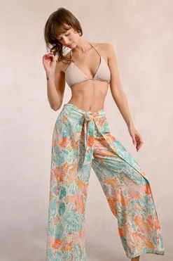 Pantalon fluide, imprimé animalier