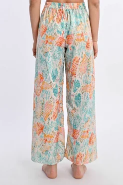 Pantalon fluide, imprimé animalier