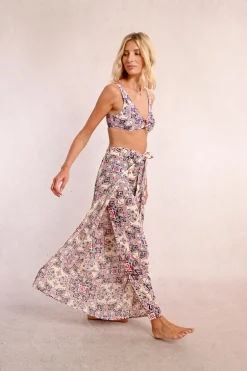 Pantalon fluide, imprimé ethnique