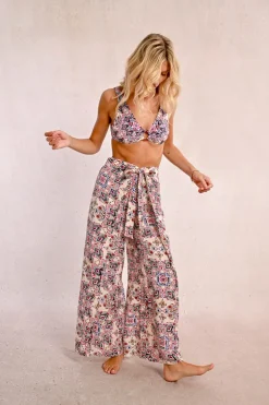 Pantalon fluide, imprimé ethnique