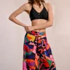 Pantalon fluide, imprimé floral