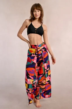 Pantalon fluide, imprimé floral