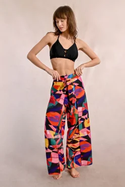 Pantalon fluide, imprimé floral