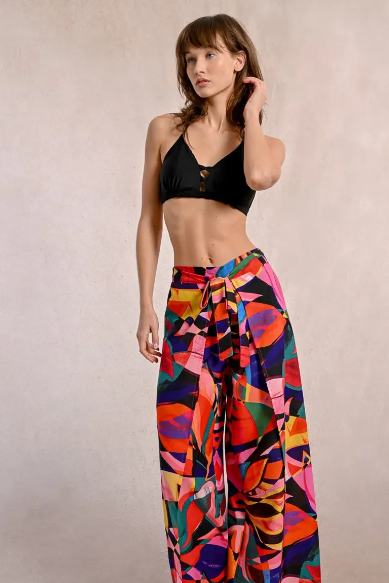 Pantalon fluide, imprimé floral