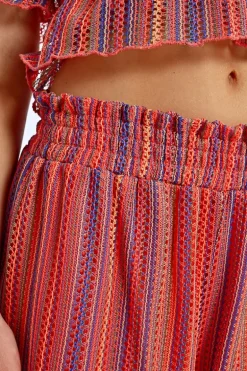 Pantalon fluide rayé