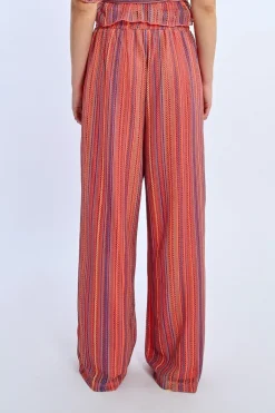Pantalon fluide rayé