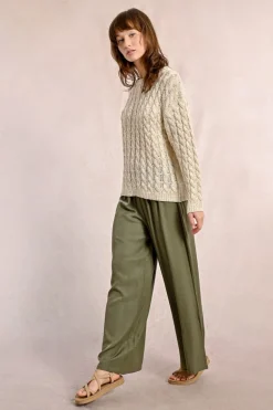 Pantalon fluide taille haute