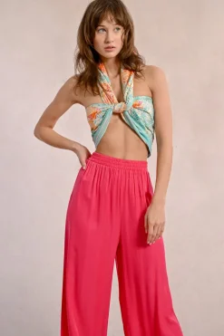 Pantalon fluide taille haute