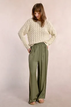 Pantalon fluide taille haute
