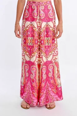 Pantalon imprimé taille haute