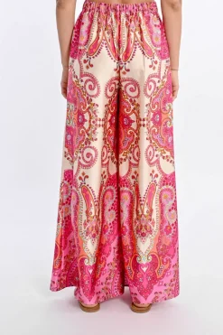 Pantalon imprimé taille haute
