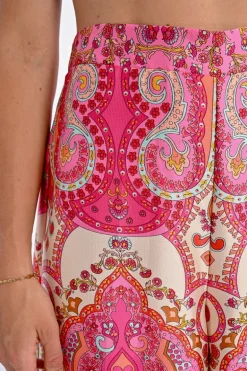 Pantalon imprimé taille haute