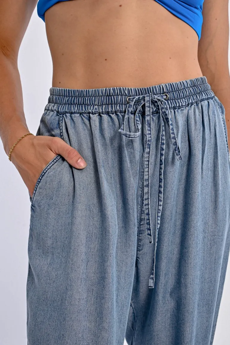 Pantalon jogpant en Tencel