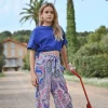 Pantalon large à imprimé