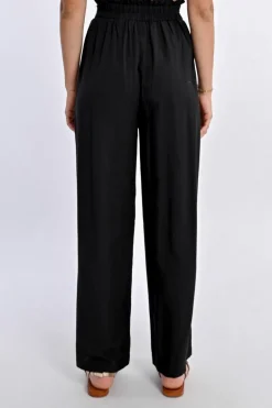 Pantalon large à la taille paper bag