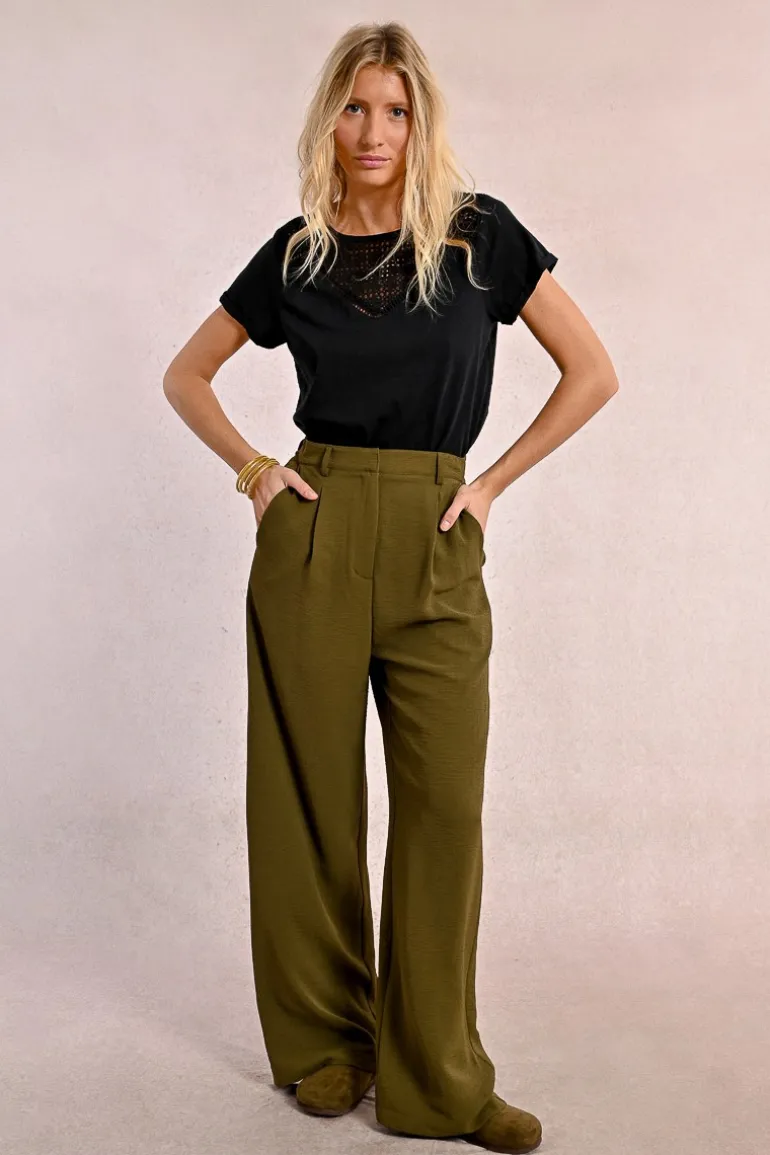 Pantalon large à pinces