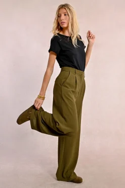 Pantalon large à pinces