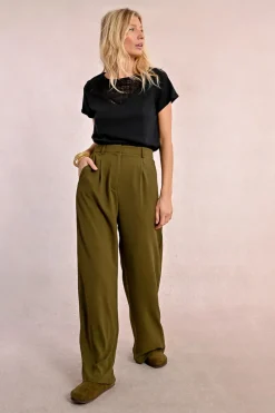Pantalon large à pinces