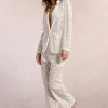 Pantalon large en dentelle