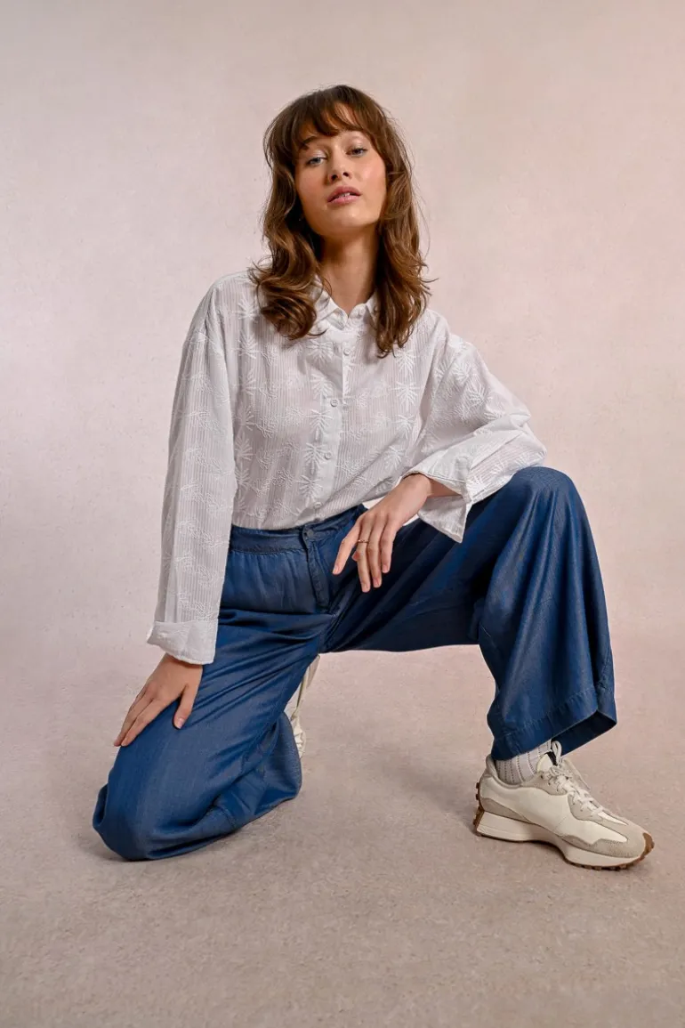 Pantalon large en lyocell