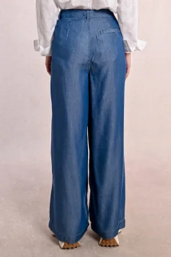 Pantalon large en lyocell