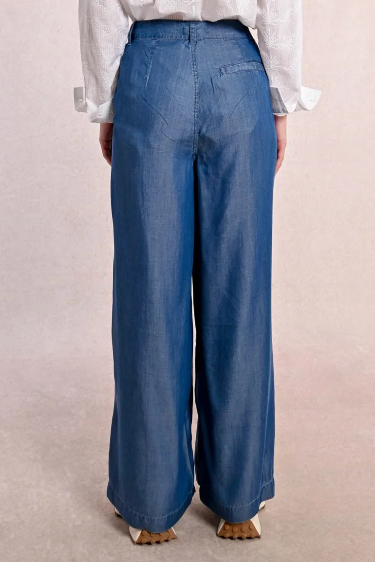 Pantalon large en lyocell