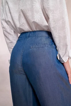 Pantalon large en lyocell