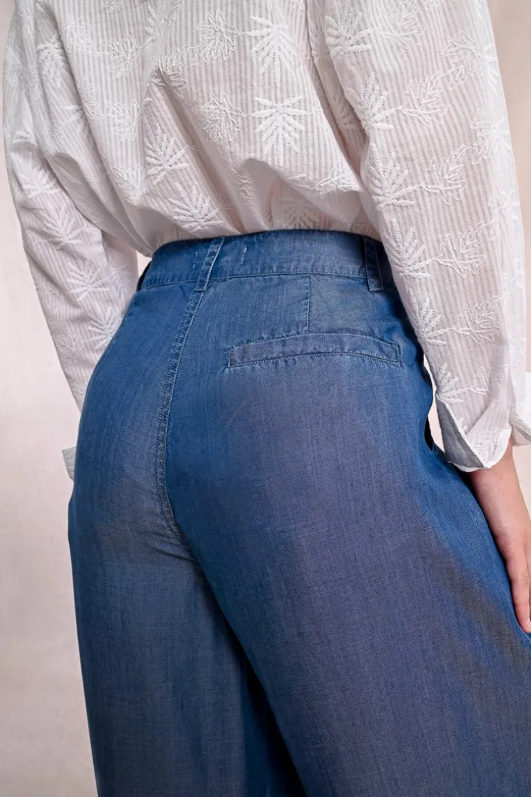 Pantalon large en lyocell