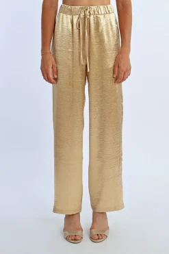 Pantalon large et satiné
