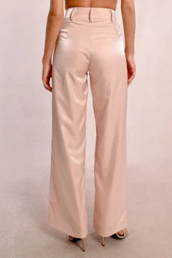Pantalon large et satiné