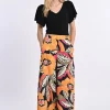 Pantalon large imprimé
