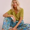 Pantalon large imprimé