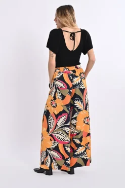 Pantalon large imprimé