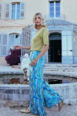 Pantalon large imprimé
