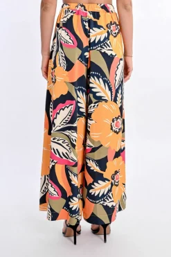 Pantalon large imprimé