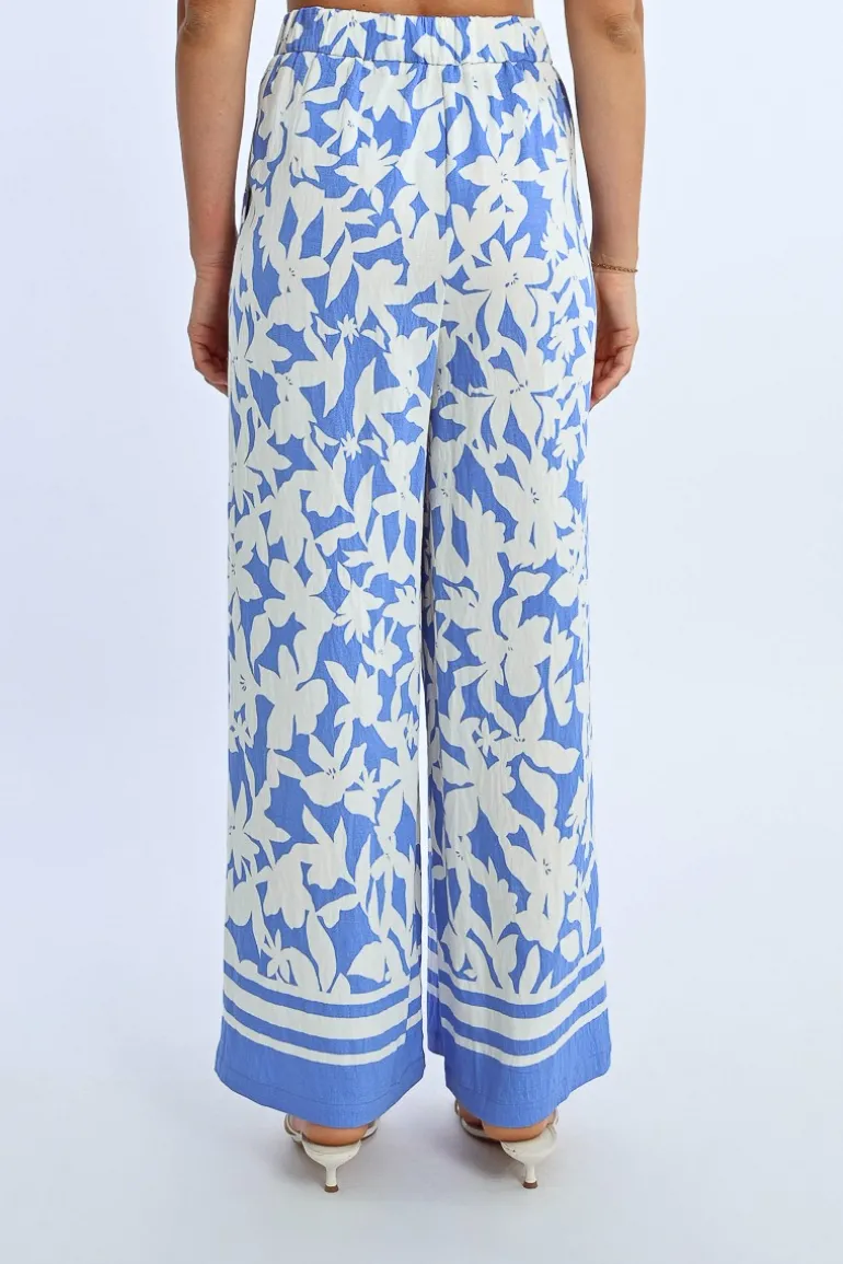 Pantalon large, imprimé