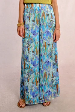 Pantalon large imprimé
