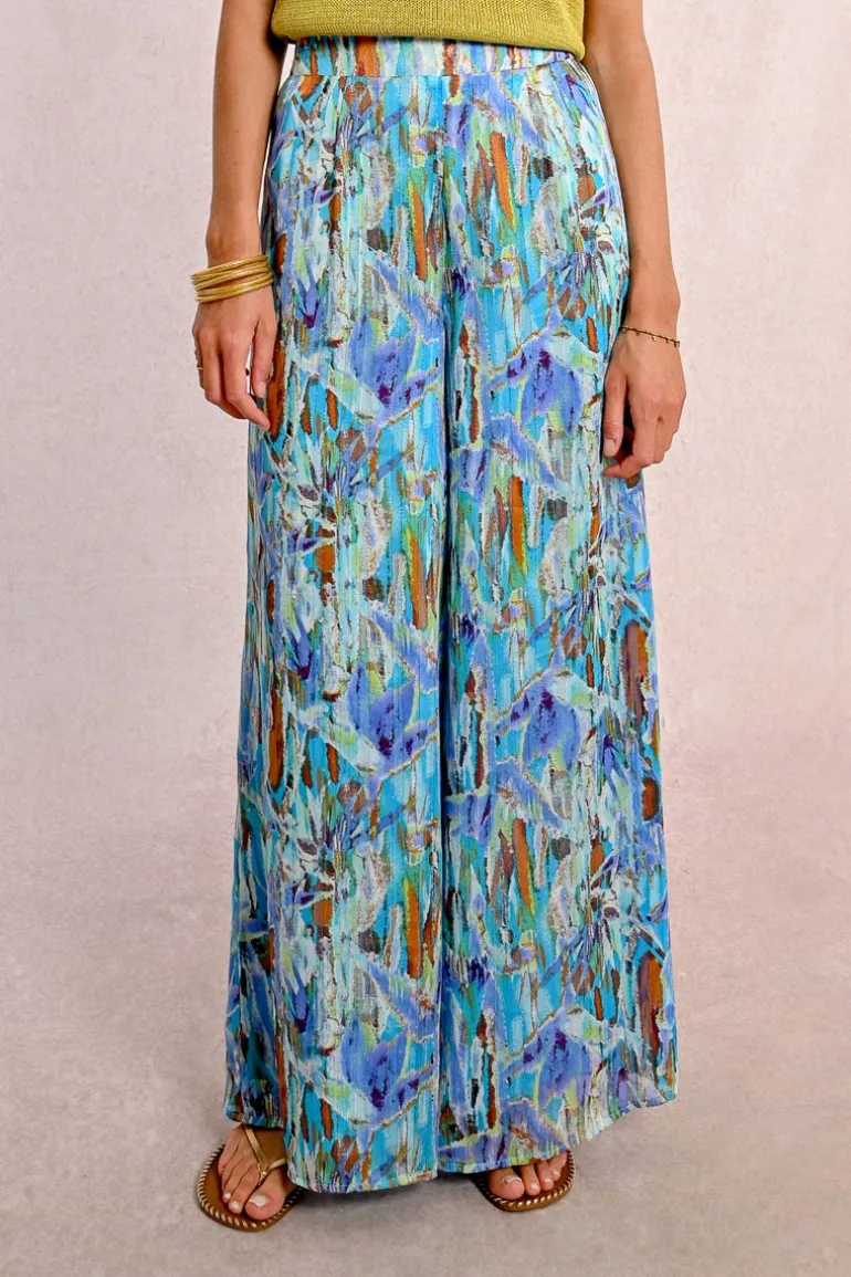 Pantalon large imprimé