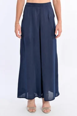 Pantalon taille haute, fluide