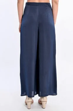 Pantalon taille haute, fluide