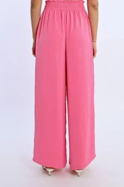 Pantalon taille haute, fluide