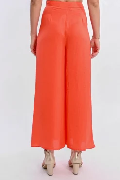 Pantalon taille haute, fluide