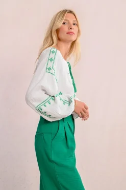 Pantalon tailleur fluide et droit