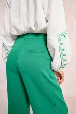 Pantalon tailleur fluide et droit