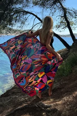 Paréo imprimé floral