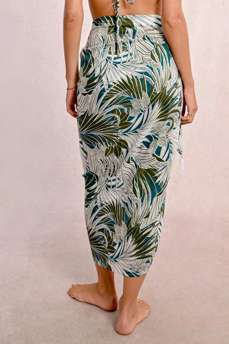 Paréo imprimé tropical