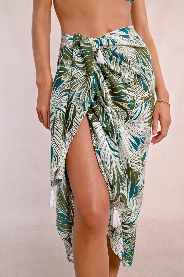Paréo imprimé tropical