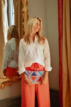 Pochette colorée à franges