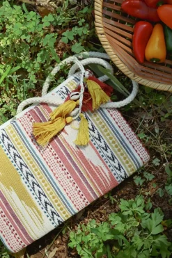 Pochette tressée multico