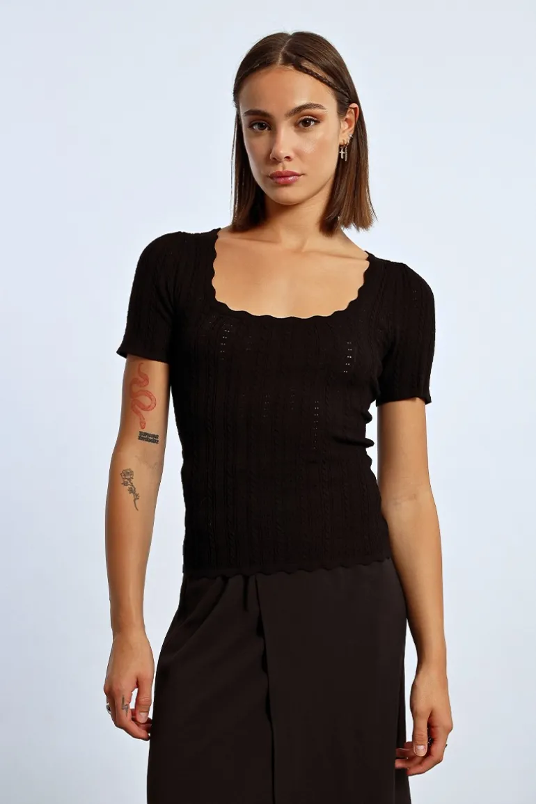 Pull à manches courtes